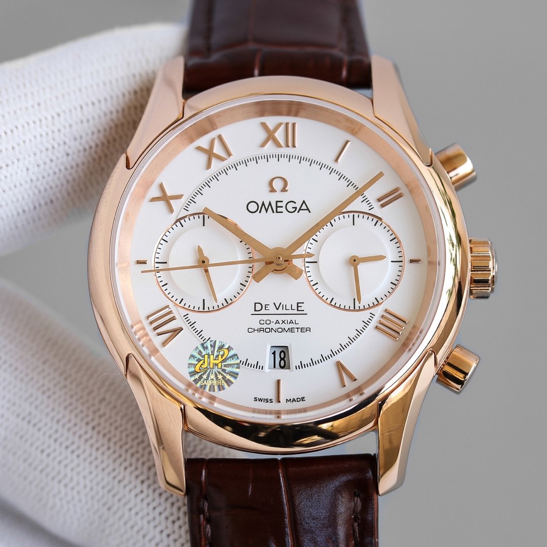 DE VILLE CHRONOGRAPH 42MM ROSE GOLD CASE
