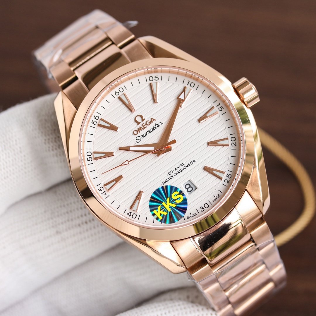 SEAMASTER AQUA TERRA 41MM ROSE GOLD CASE STEEL BRACELET