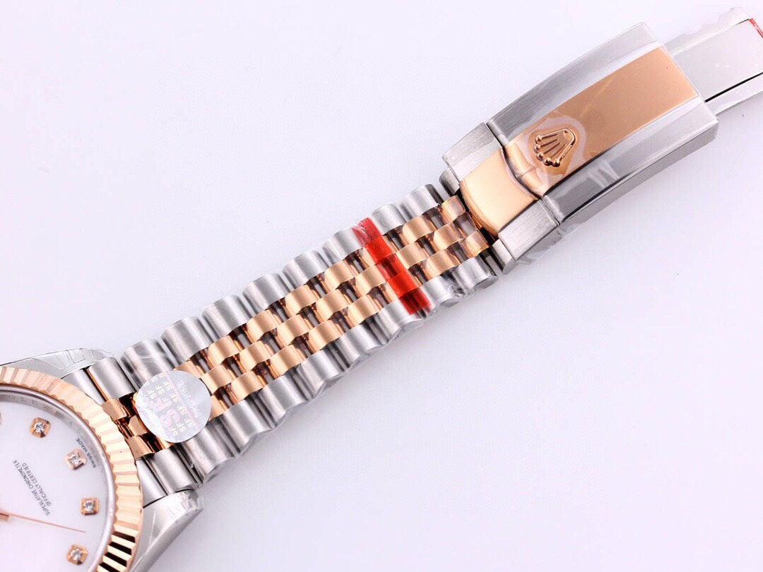 DATEJUST 41MM TWO-TONE WHITE DIAL DIAMOND NUMERAL