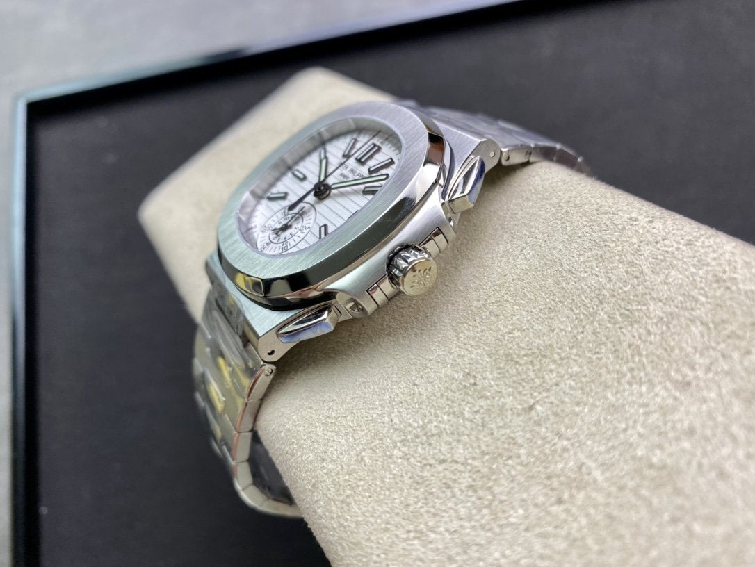 PATEK NAUTILUS 5980/1A-019 CHRONOGRAPH WHITE DIAL