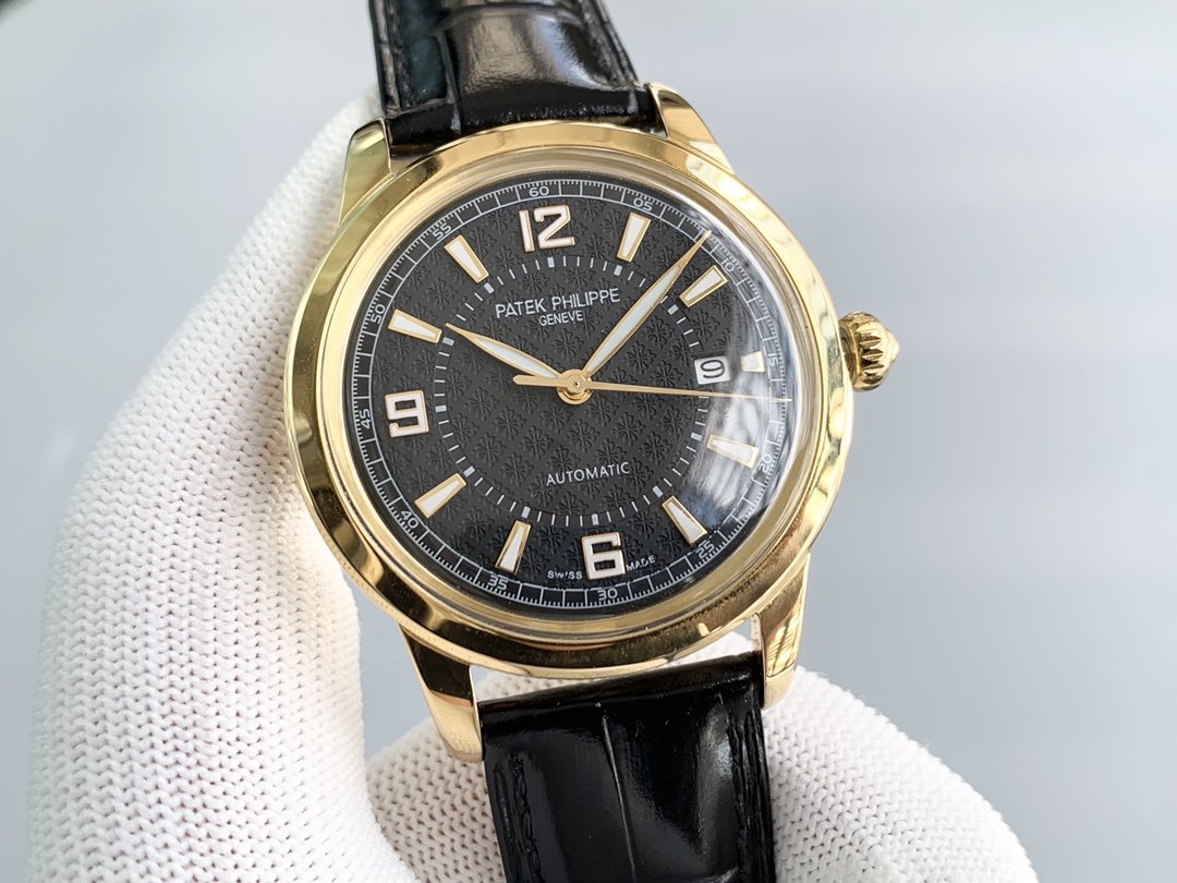 PATEK CALATRAVA 40 GOLD CASE BLACK DIAL