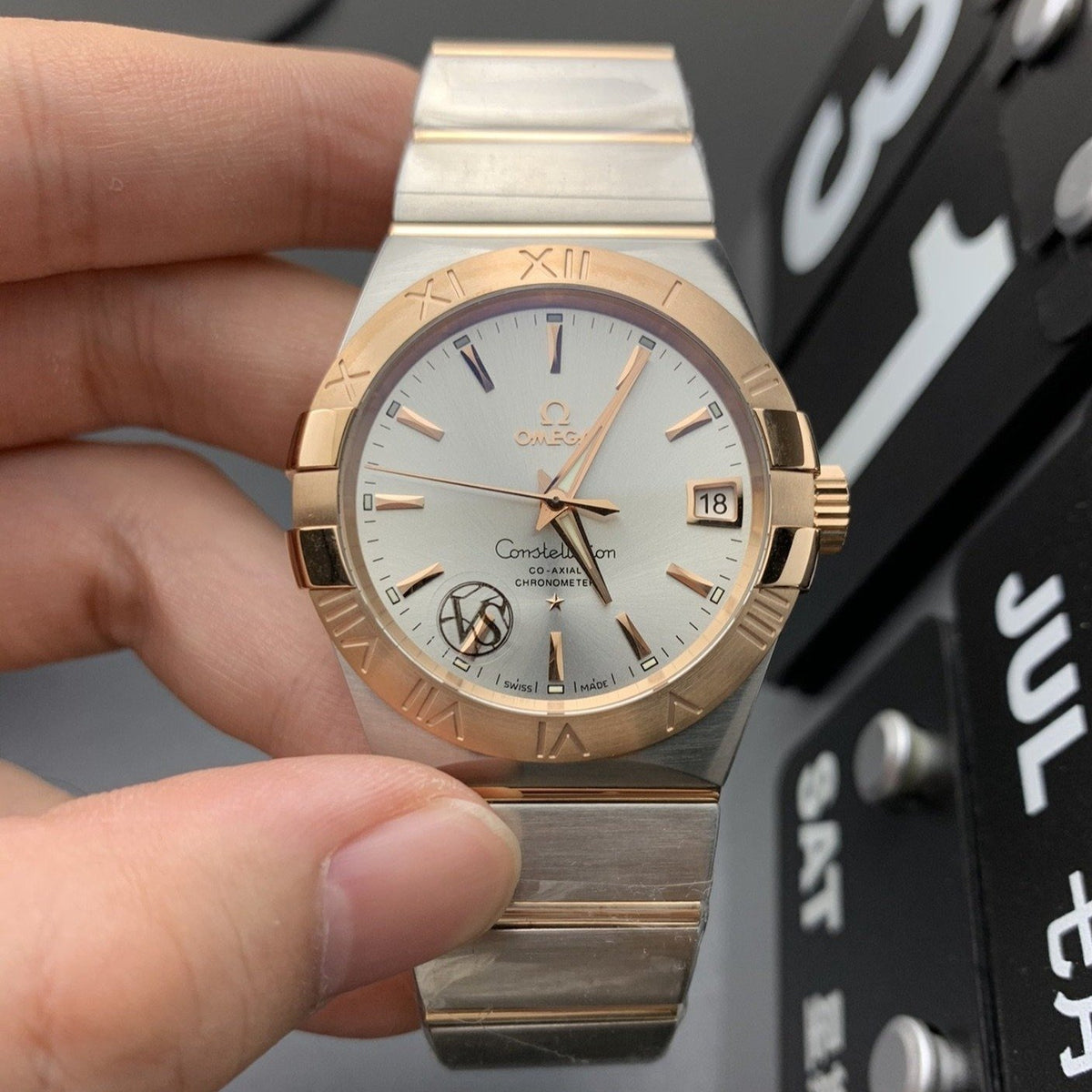 CONSTELLATION 41MM TWO-TONE GOLD STEEL GREY DIAL
