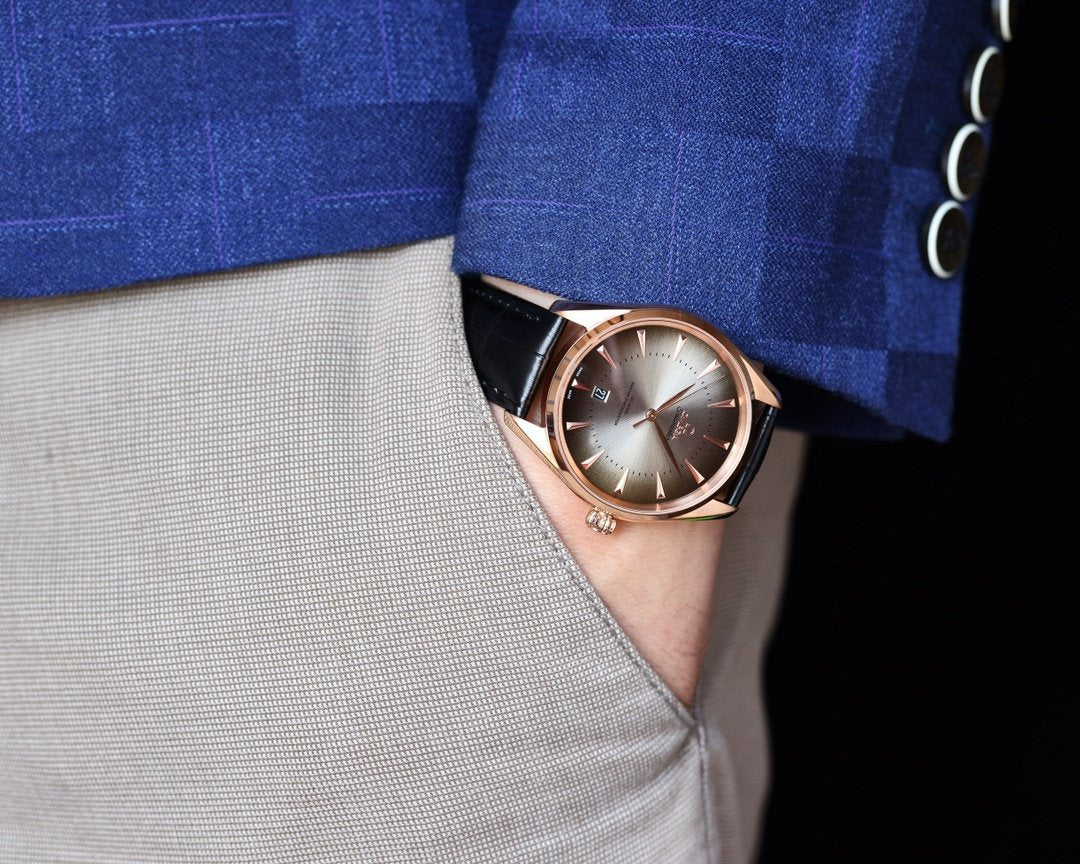SEAMASTER AQUA TERRA 150M CO-AXIAL GOLD CASE LEATHER