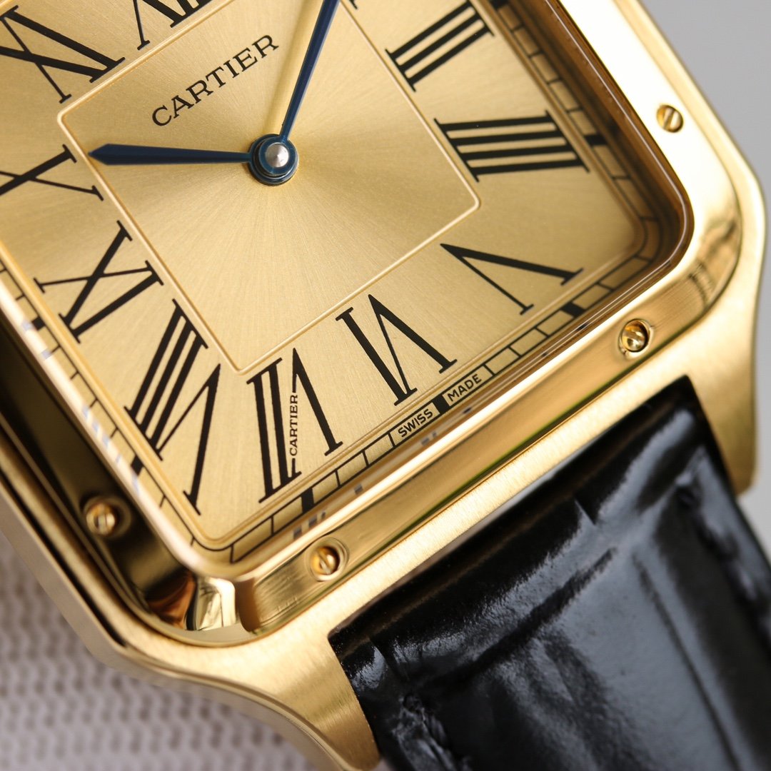 SANTOS DUMONT XL GOLD CASE LEATHER
