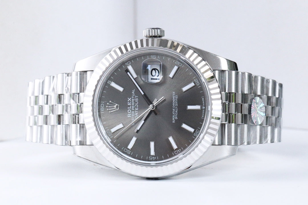 DATEJUST 41 GREY DIAL SILVER CASE