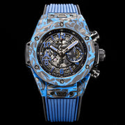 BIG BANG UNICO 45 BLACK BLUE CARBON