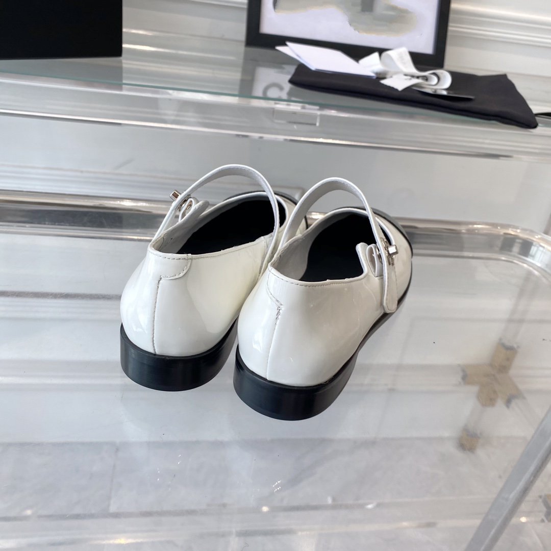 mary janes white black patent calfskin