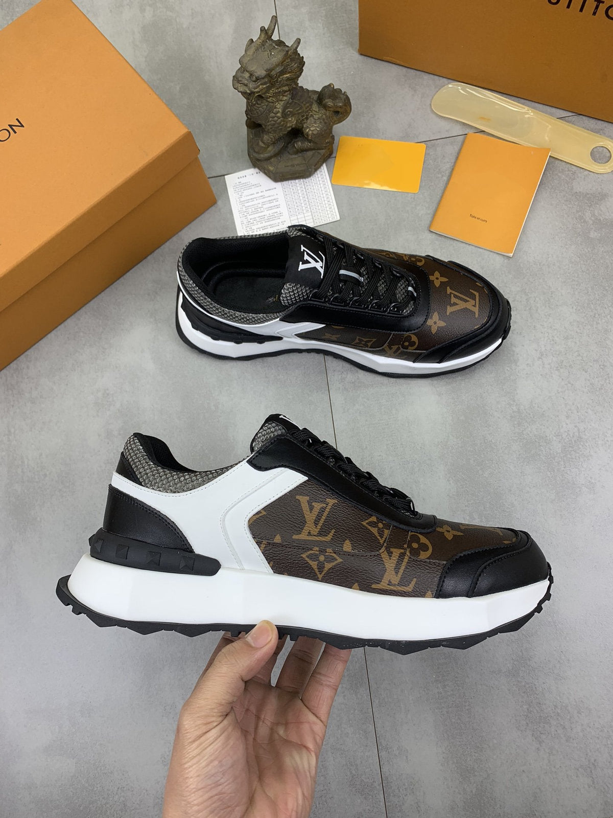 LV MONOGRAM SNEAKER BLACK AND BROWN
