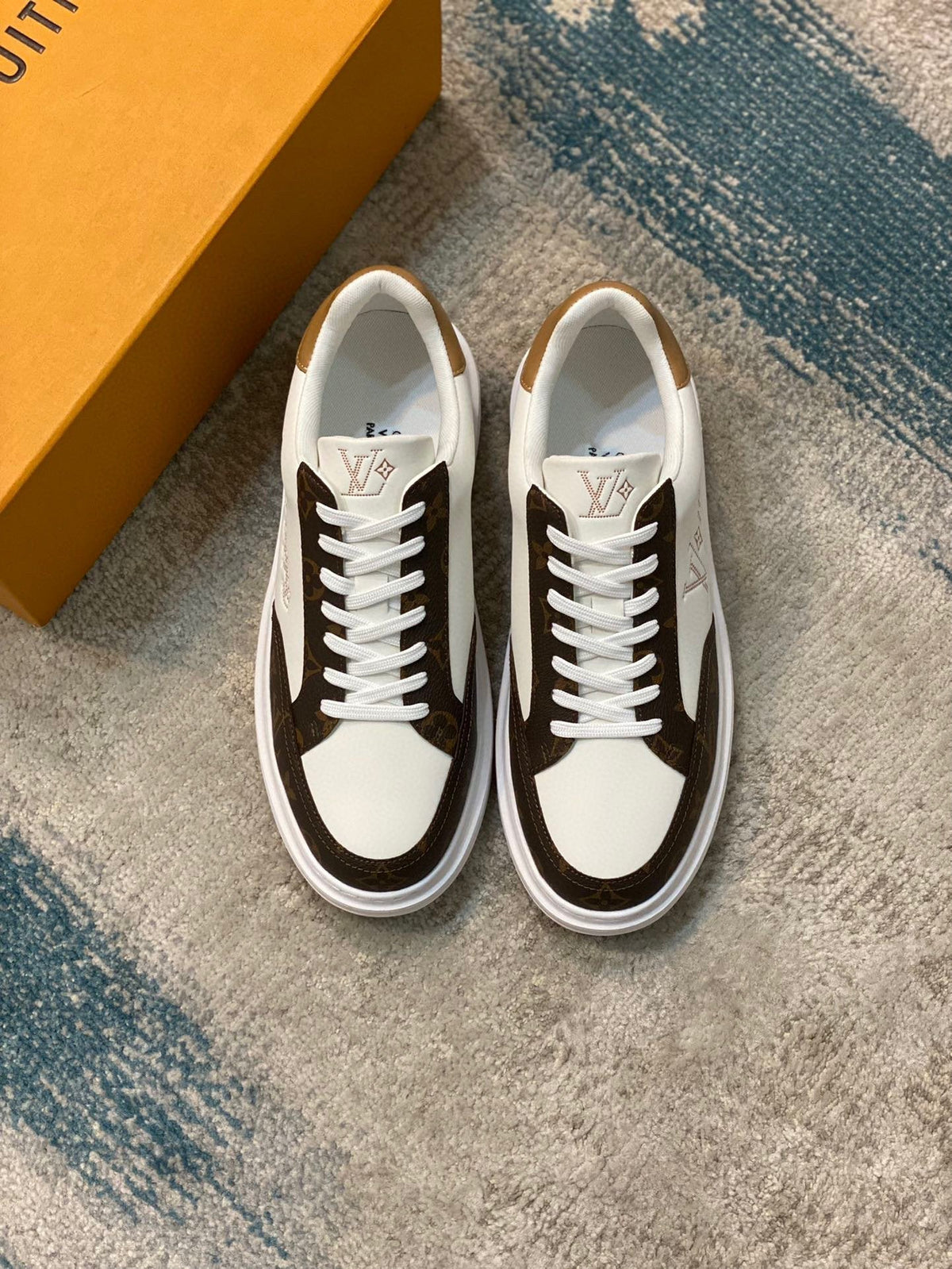 LV BEVERLY SNEAKER WHITE BROWN