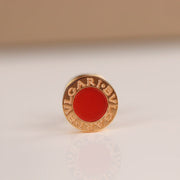 BVL EARRINGS CLUSTER CARNELIAN PINK GOLD