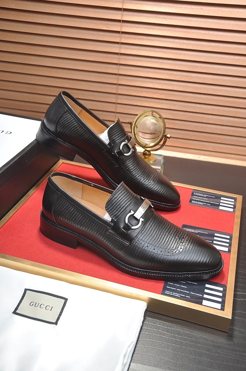 GG Men's Loafer Black Cowhide 562021