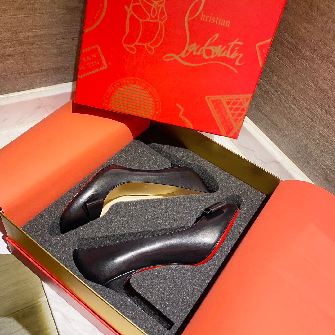 CL Simplenodo Bow Pumps 85mm Nappa Leather Black