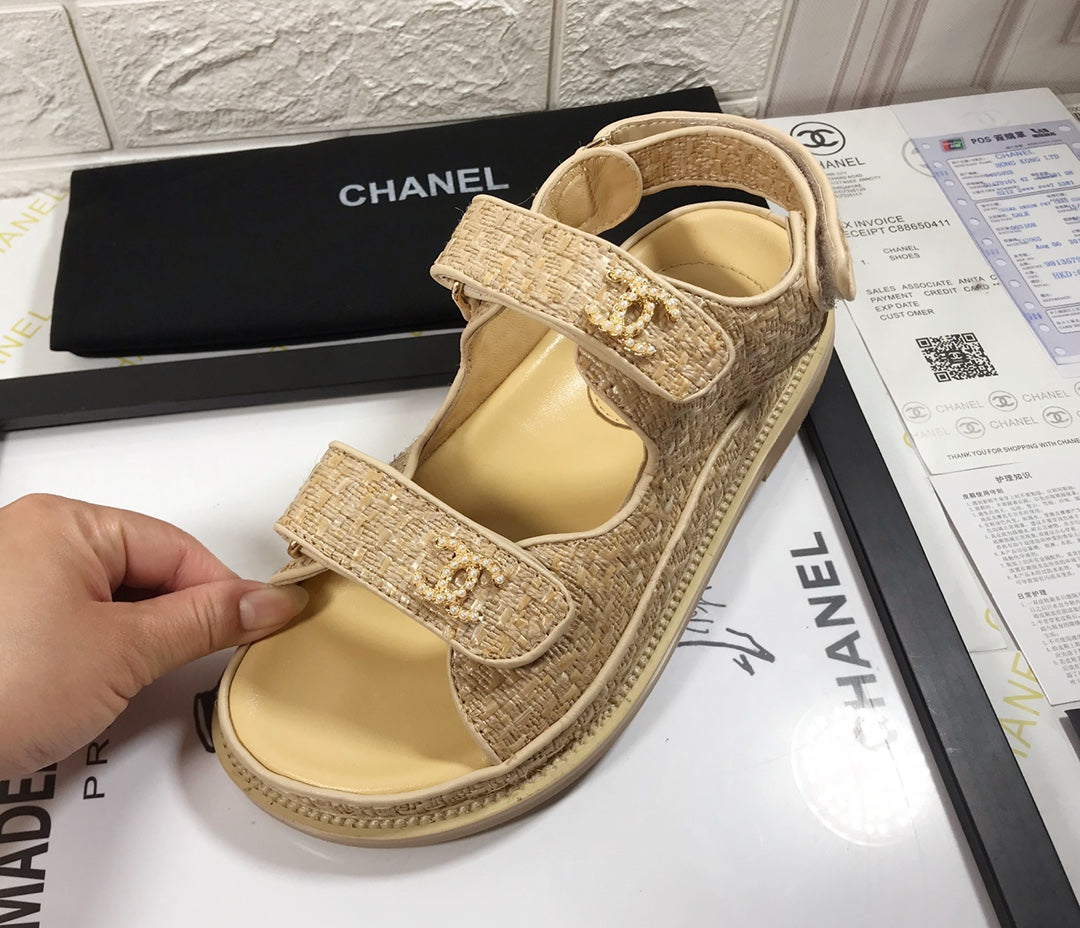 CC Dad Sandal Beige Woven