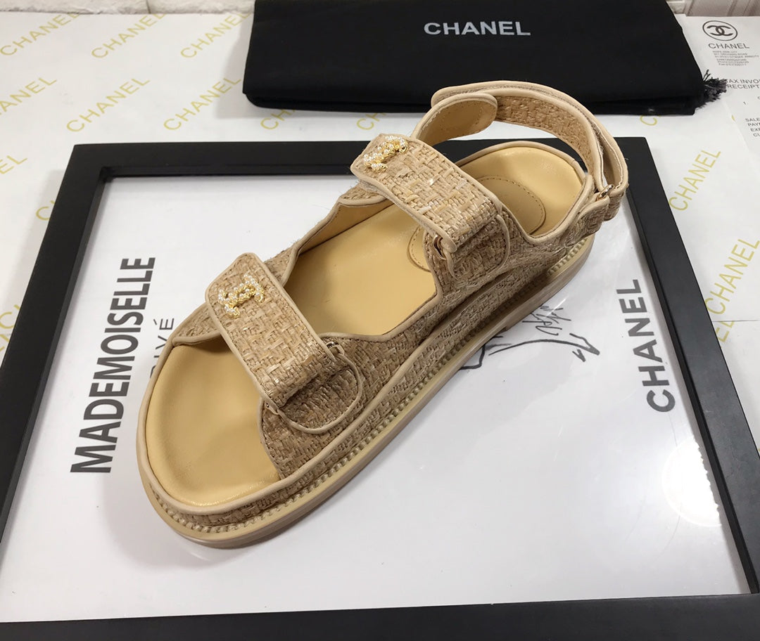 CC Dad Sandal Beige Woven