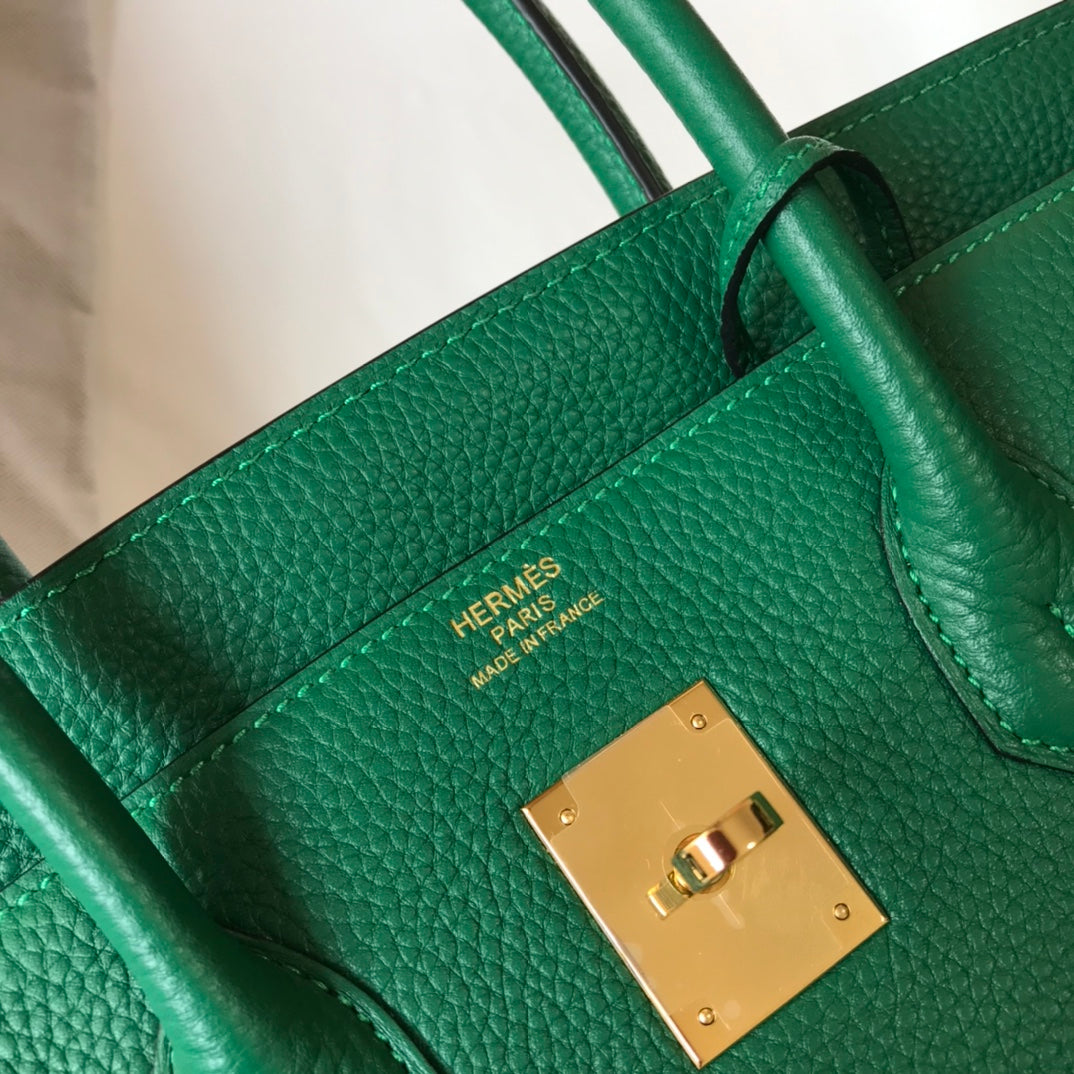 HM BIRKIN GREEN TOGO LEATHER GOLD HARDWARE