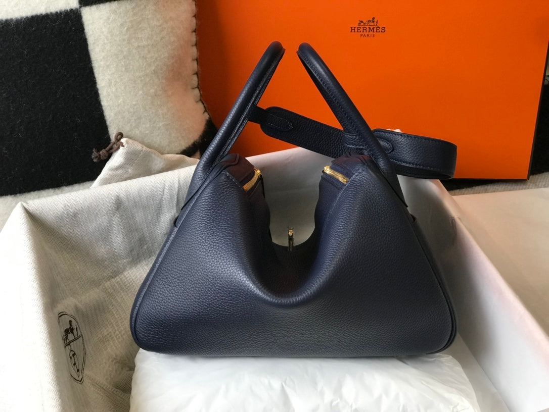 HM LINDY 26 BAG NAVY TAURILLON CLEMENCE LEATHER