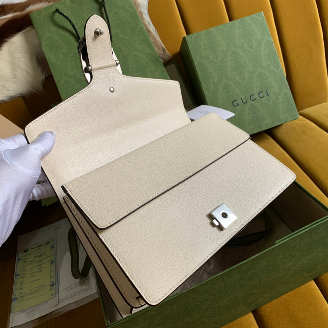 DIONYSUS SMALL BAG IN WHITE CALFSKIN
