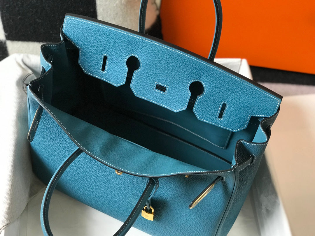 HM BIRKIN 35CM BLUE TOGO LEATHER GOLD HARDWARE