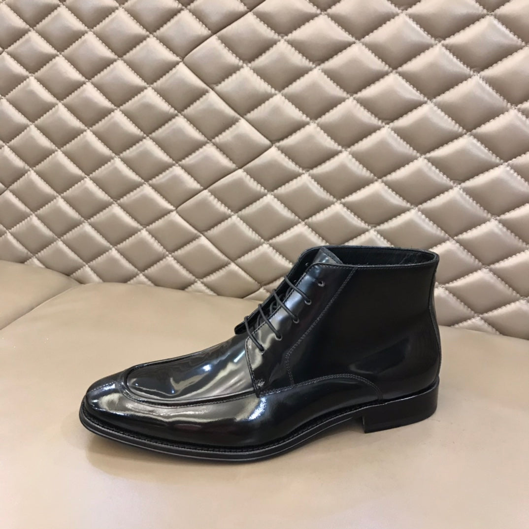 HM Men's Boot Black Patent Leather 527894