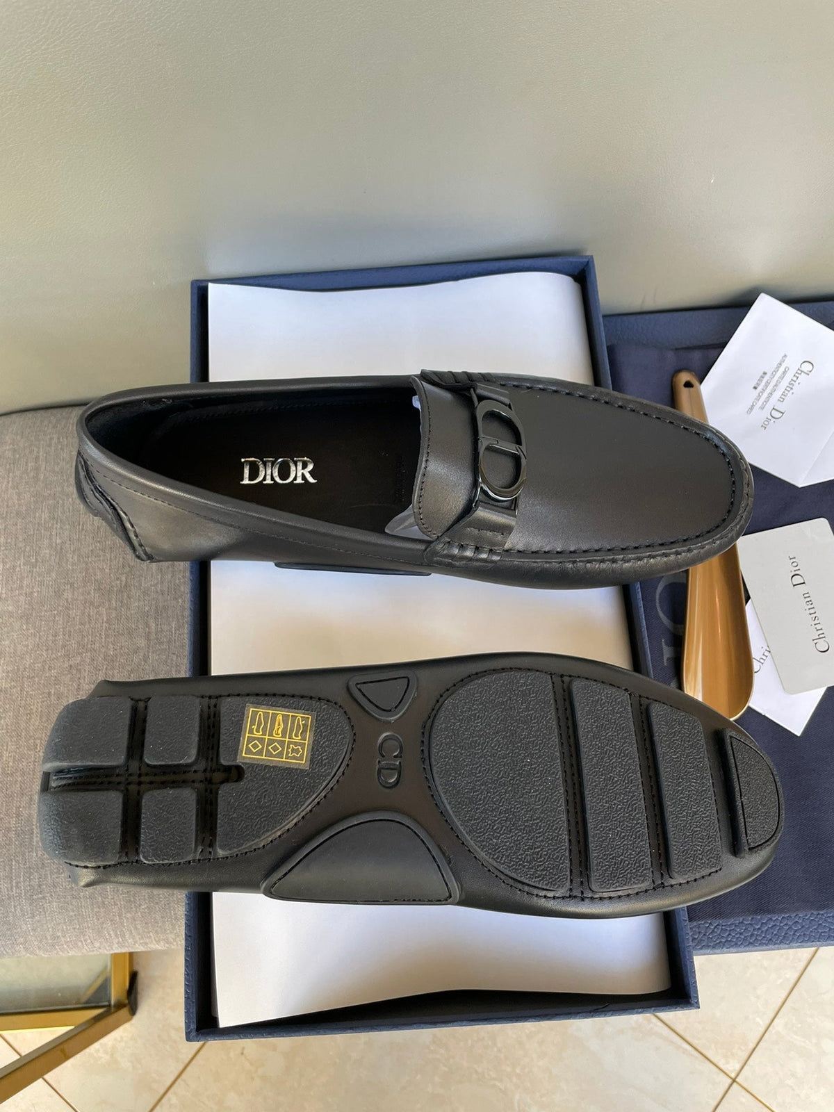CD ODÉON LOAFER BLACK CALFSKIN