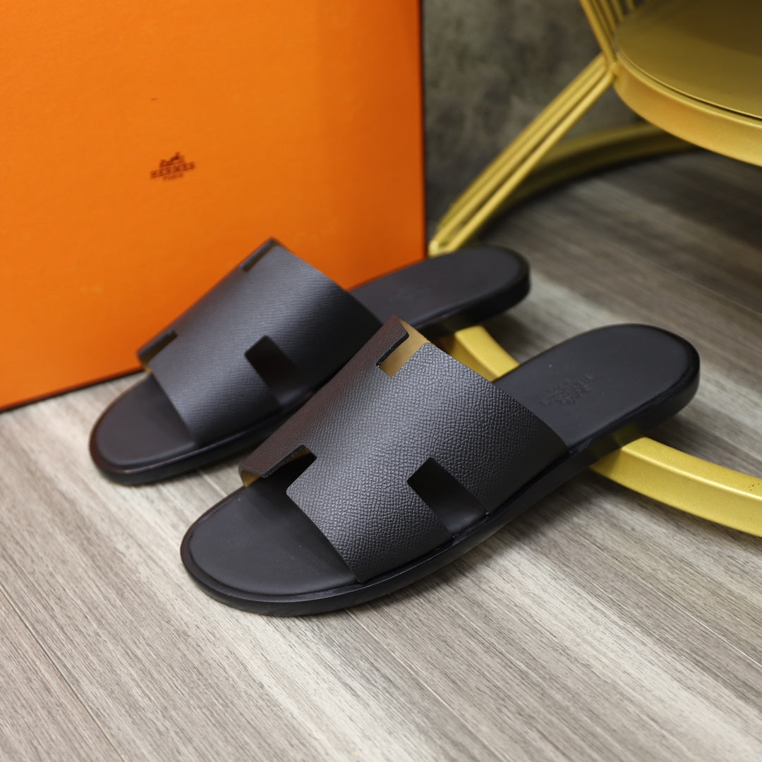 HM IZMIR SANDAL BLACK CALFSKIN