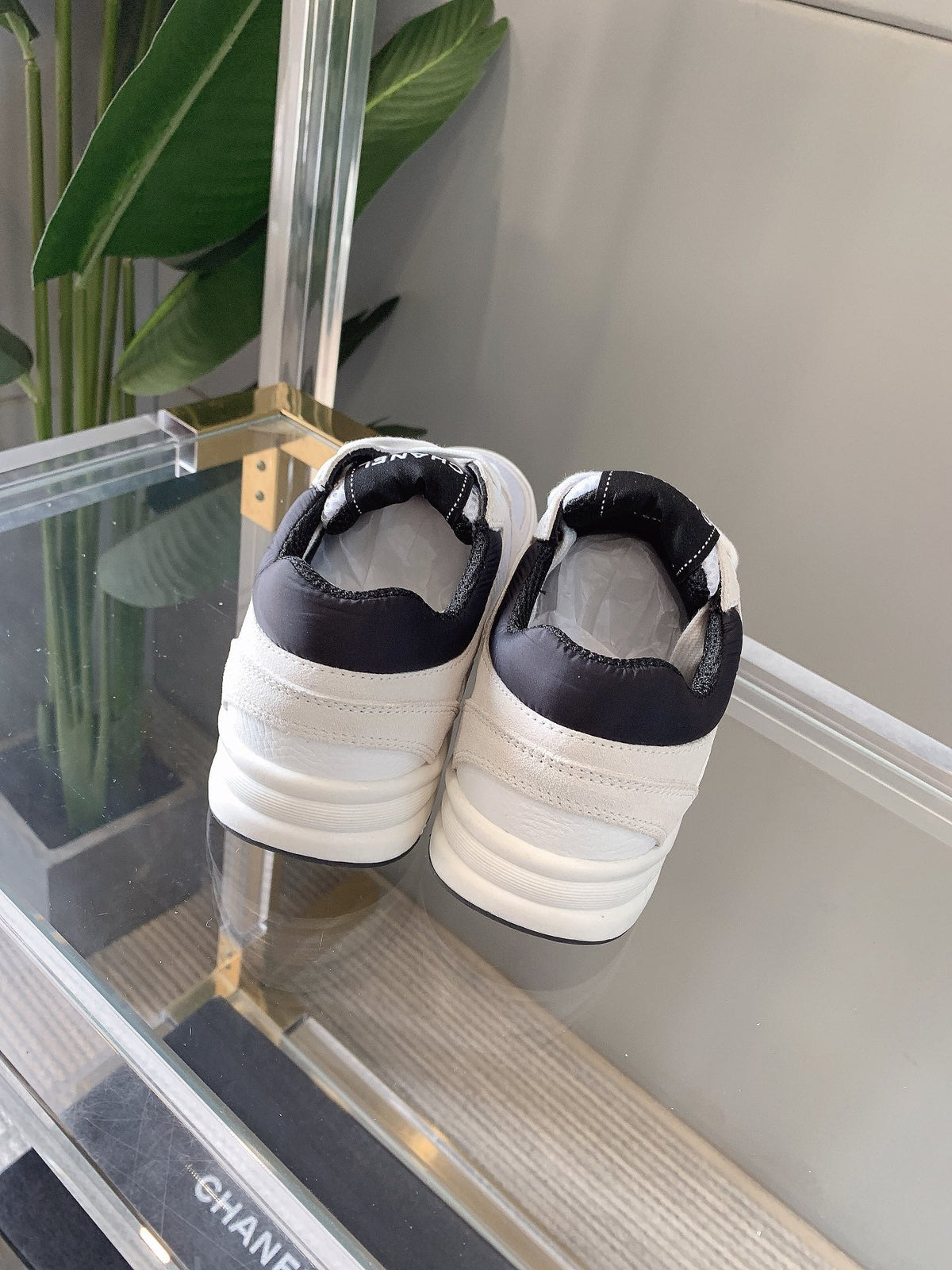 CC Sneaker In White Mesh Fabric 145612