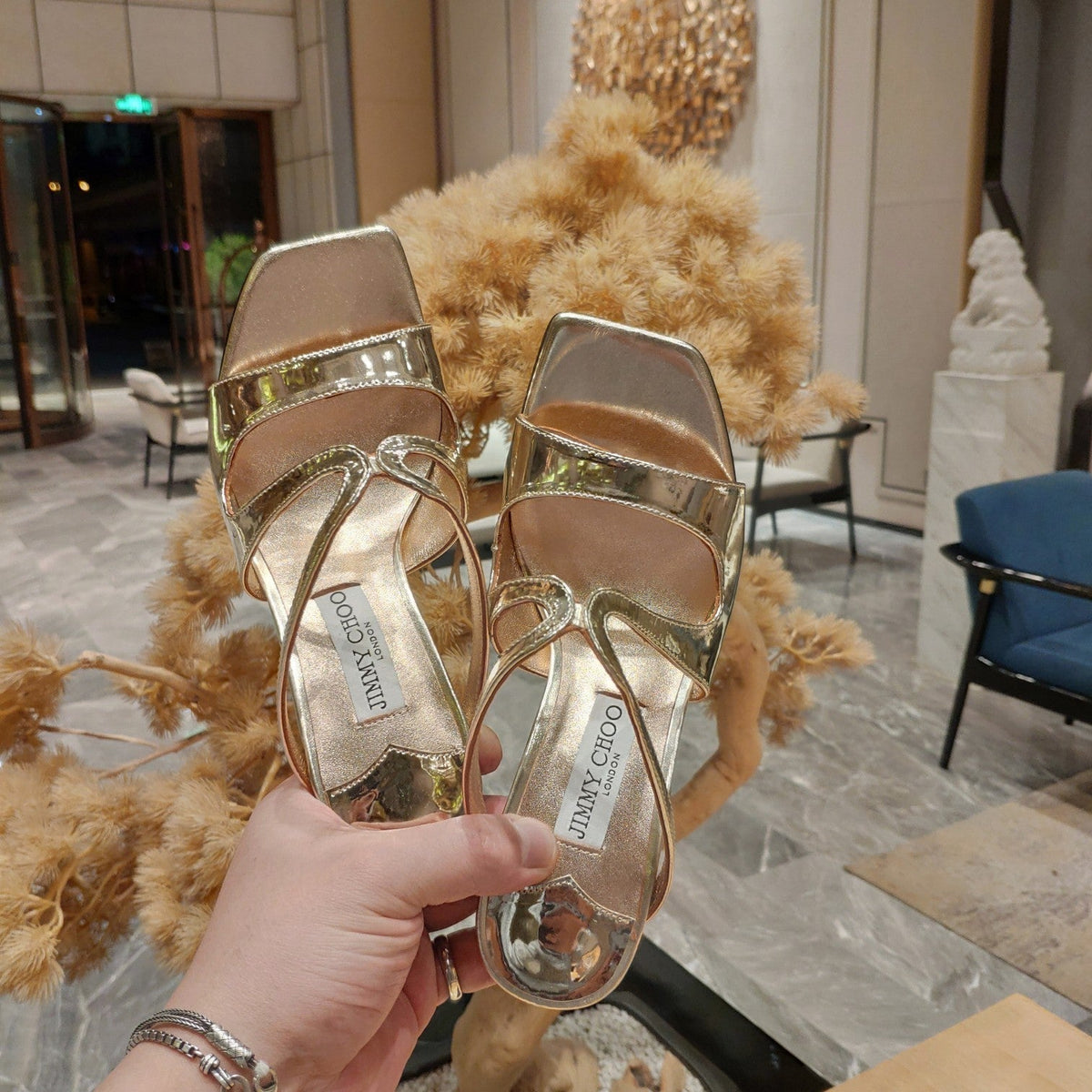 Jimmy 25 Anise 85 Silver Patent Leather 240074