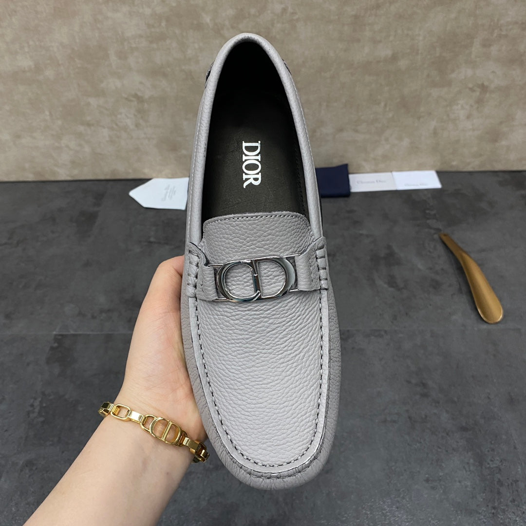 CD ODÉON LOAFER PALE GRAY GRAINED CALFSKIN