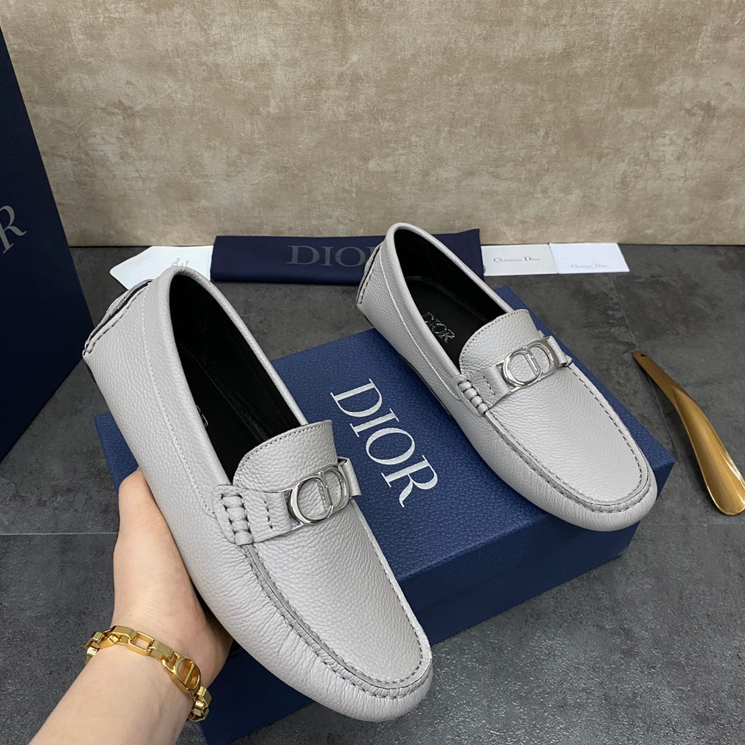 CD ODÉON LOAFER PALE GRAY GRAINED CALFSKIN