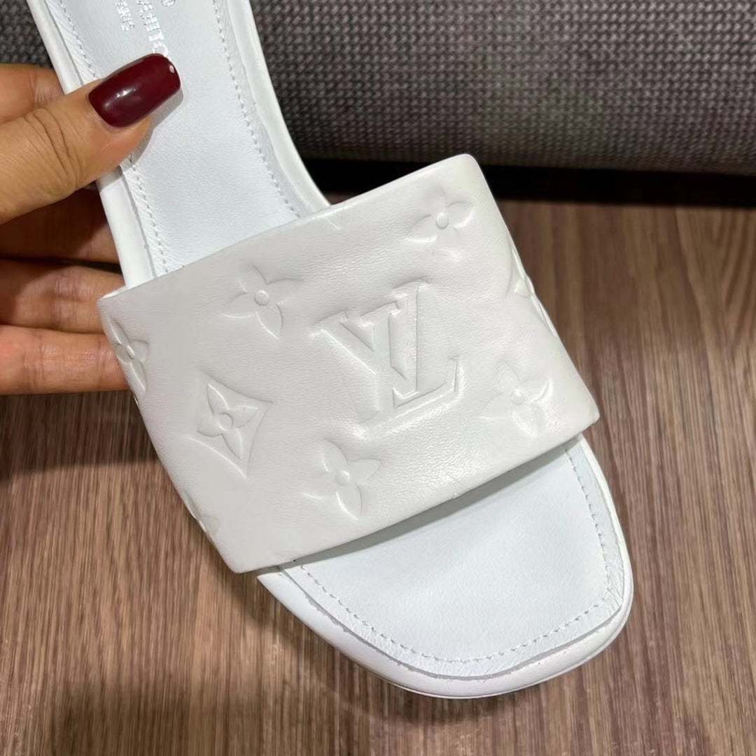 LV Neo Revival Mule 85mm White Cowhide