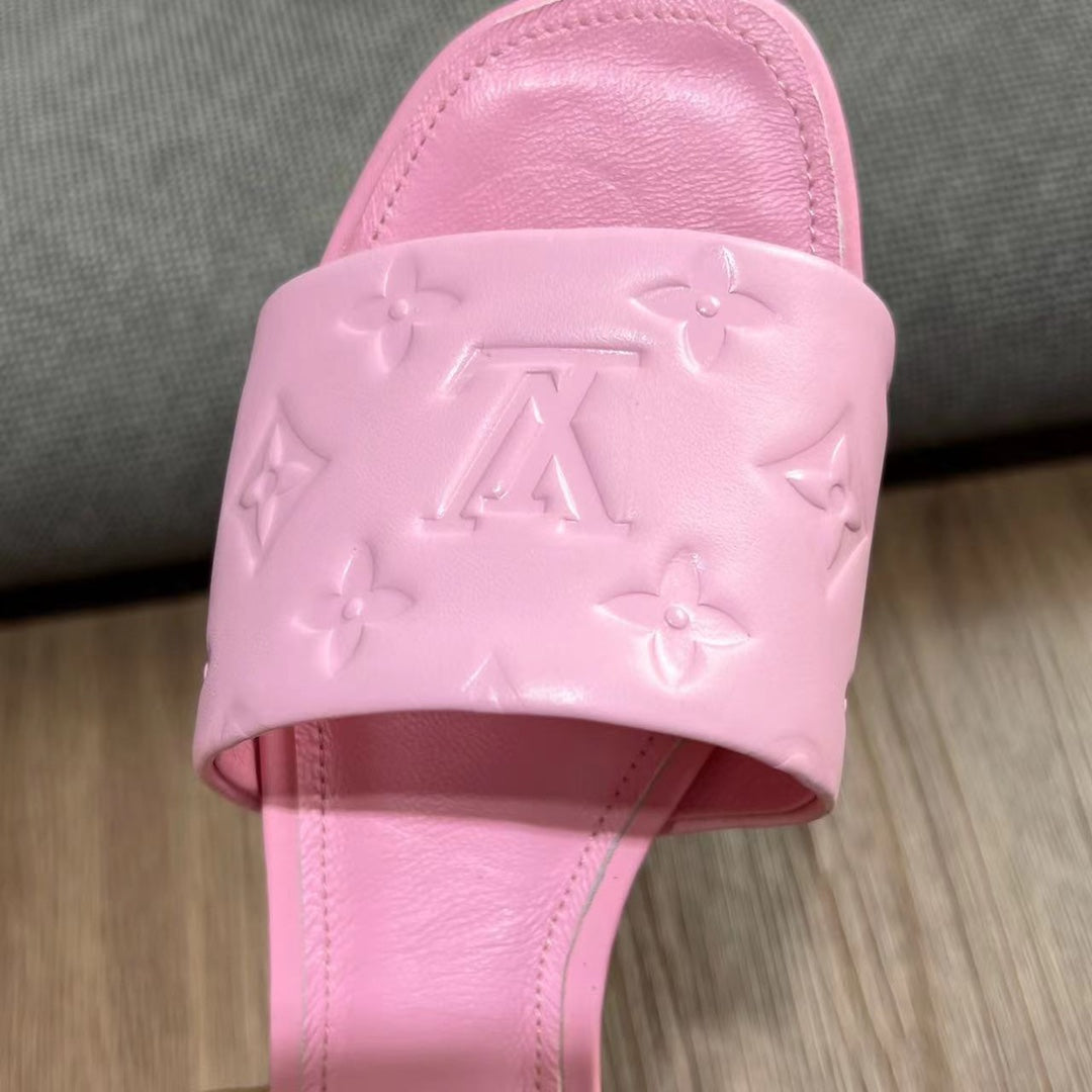 LV Neo Revival Flat Mule 15mm Pink Cowhide