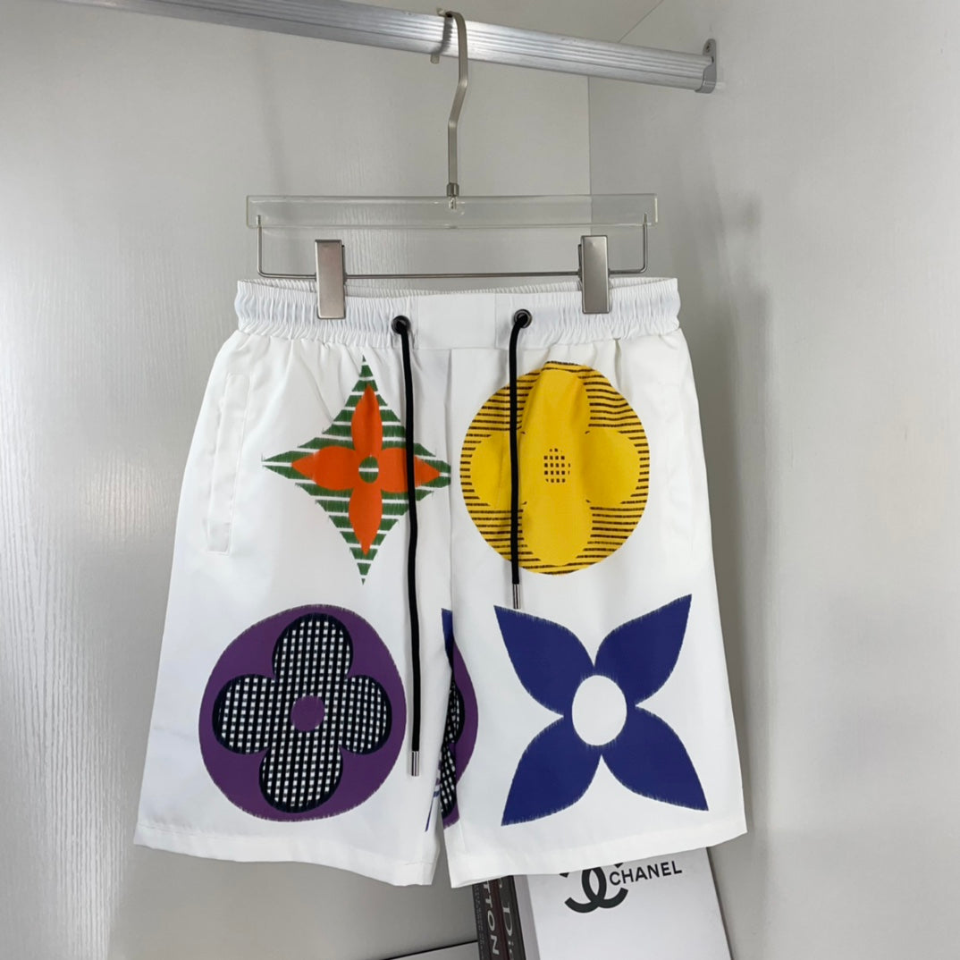 LV WHITE MIX COLORFUL COTTON SHORT 239574