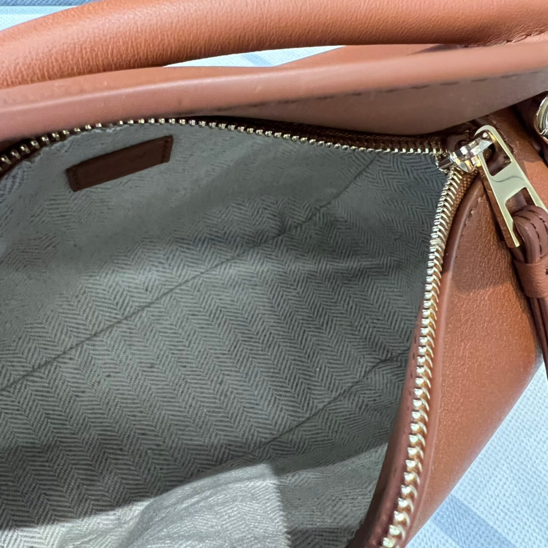 Mini Puzzle bag in soft grained 18cm Yellow and Tan Calfskin