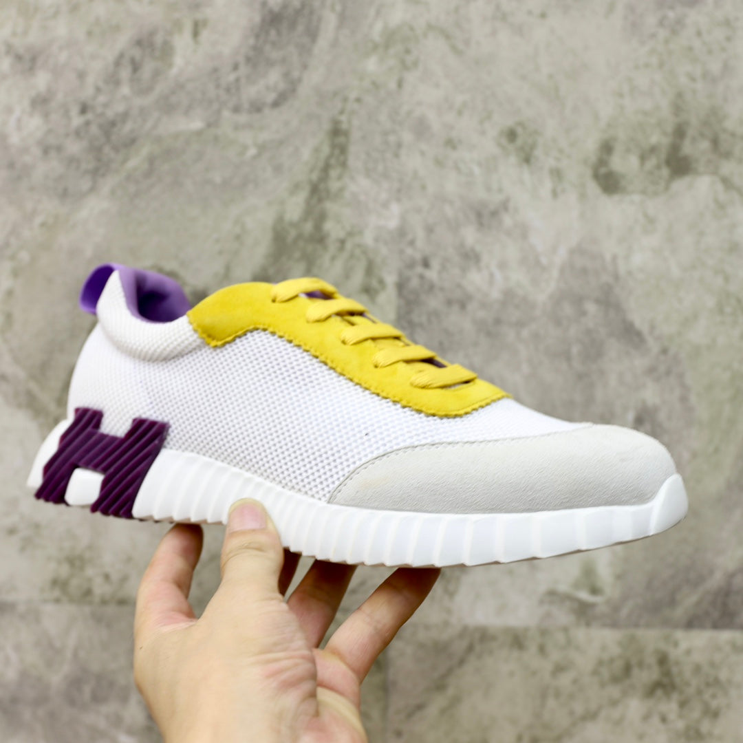 HM BOUNCING SNEAKER CLOUD AND YELLOW BREATHABLE FABRIC