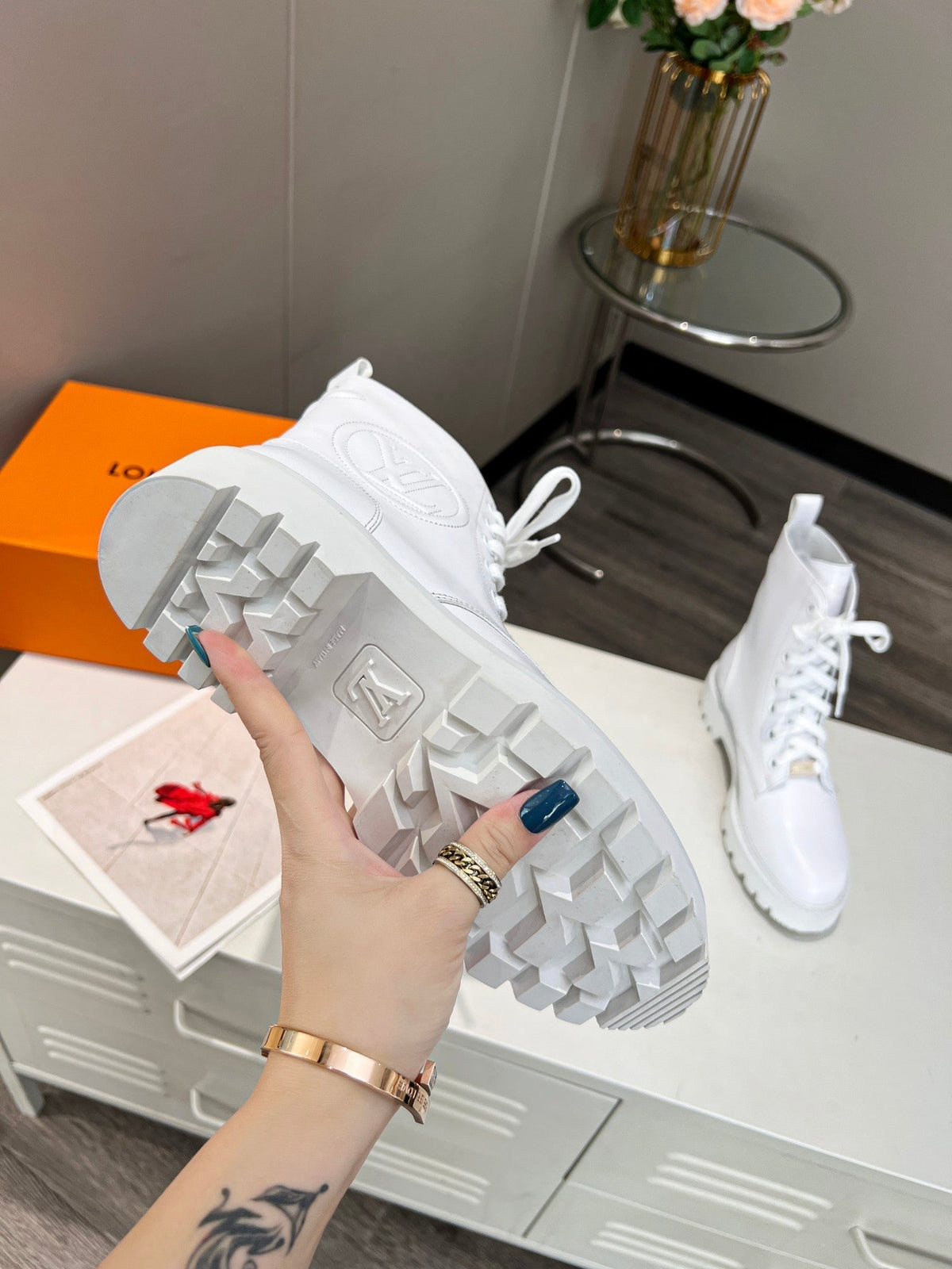 LV Rangers Boots 30mm White Calfskin