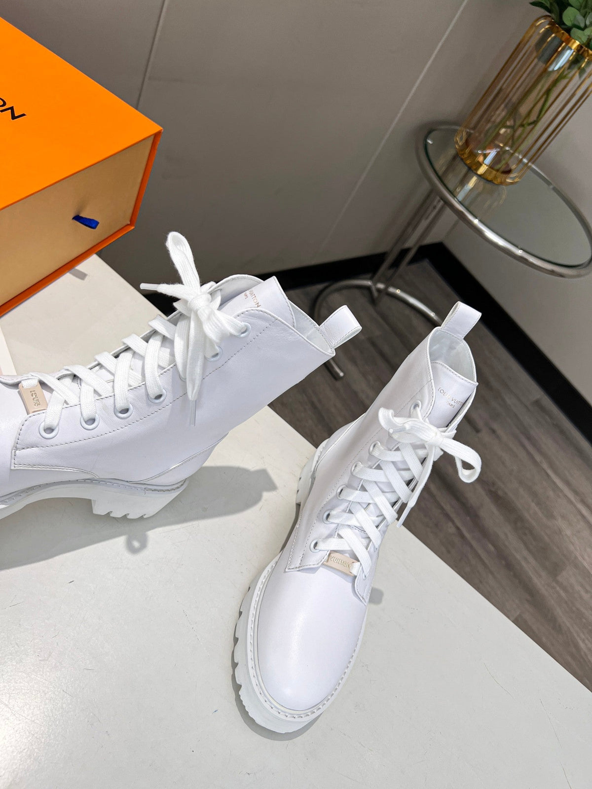 LV Rangers Boots 30mm White Calfskin