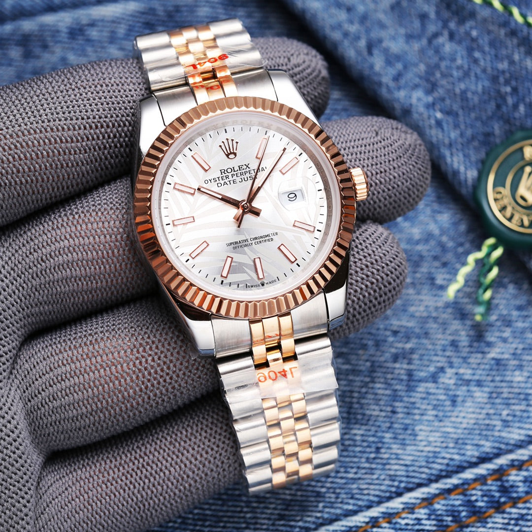 Rolex Datejust 41mm Pink Gold Silver