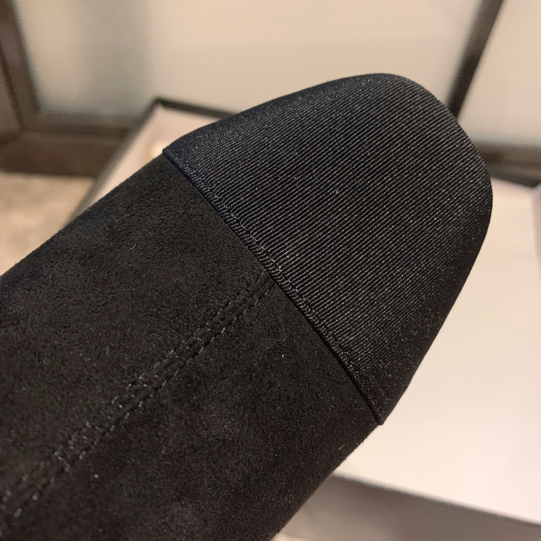 CC Ankle Boots 50mm Black Suede And Lycra Fabric 940055