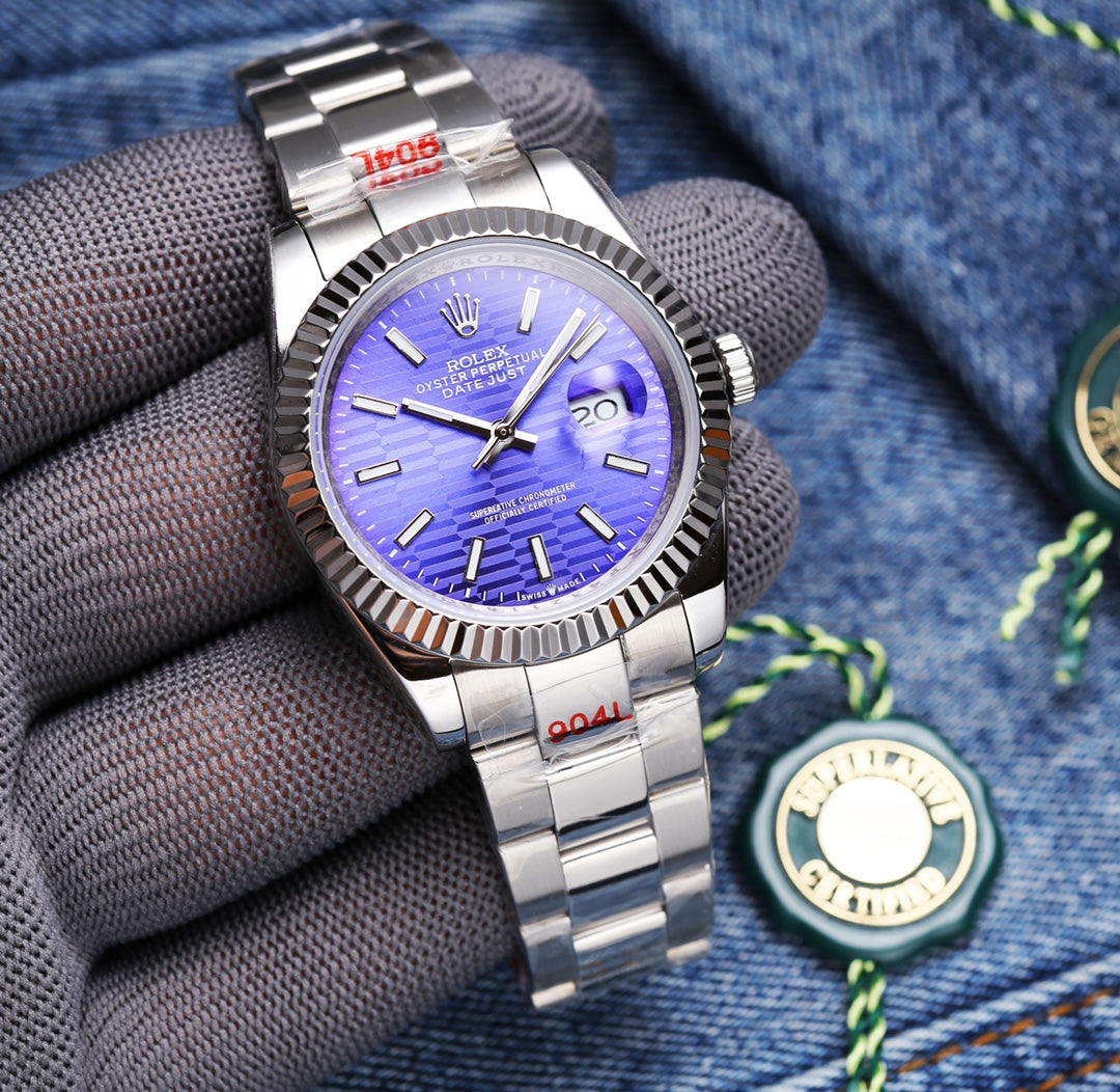 Rolex Datejust 41mm Silver Purple Dial