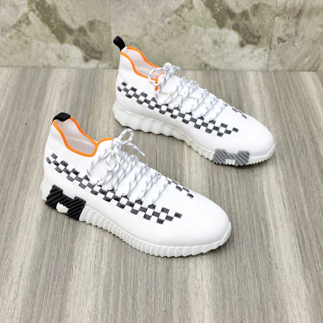 HM FLEX SLIP-ON SNEAKER WHITE WOVEN FABRIC