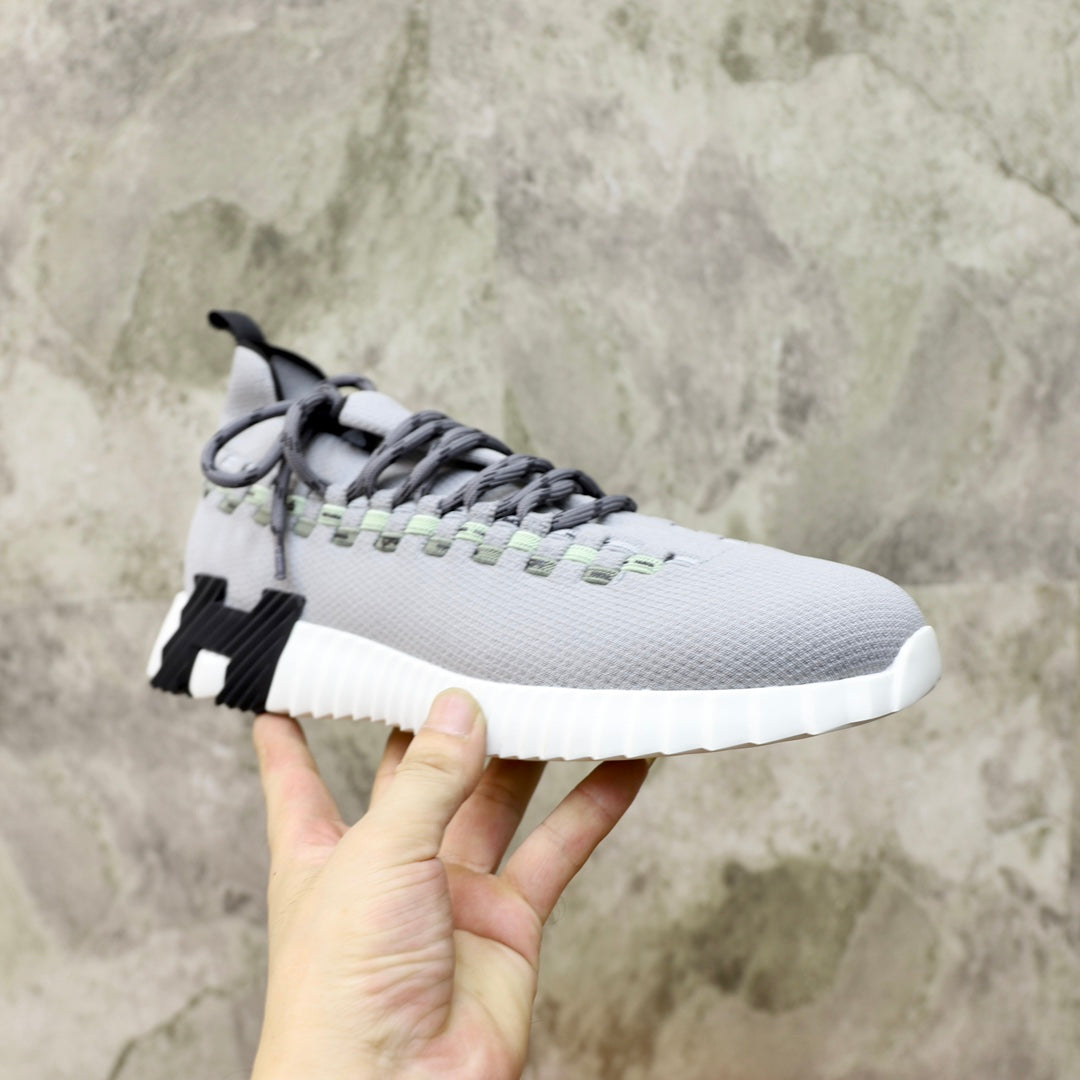 HM FLEX SLIP-ON SNEAKER LIGHT GRAY WOVEN FABRIC