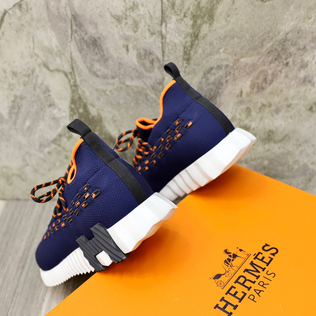 HM FLEX SLIP-ON SNEAKER NAVY WOVEN FABRIC