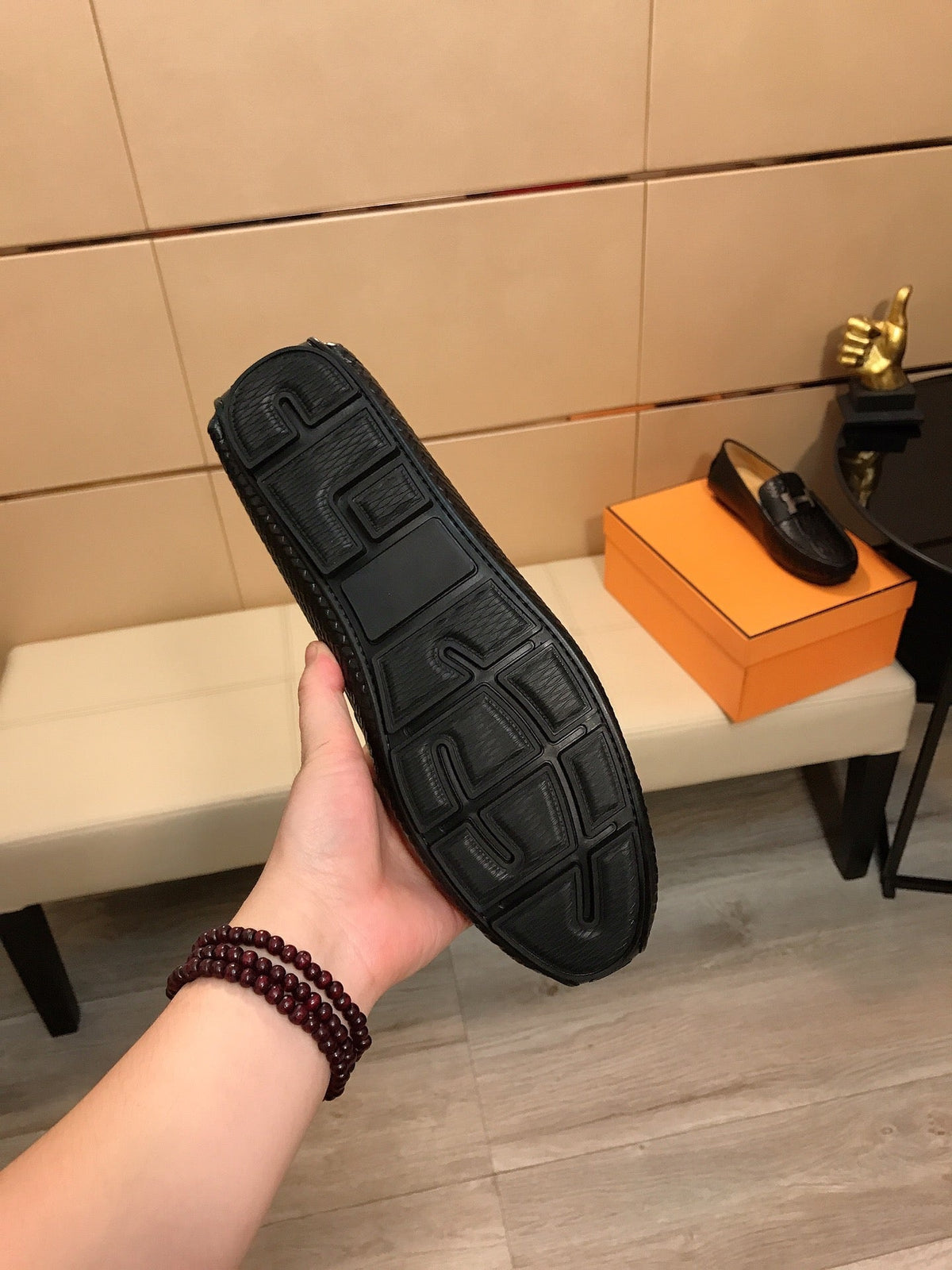 HM BASIC LOAFER BLACK GRAINED CALFSKIN