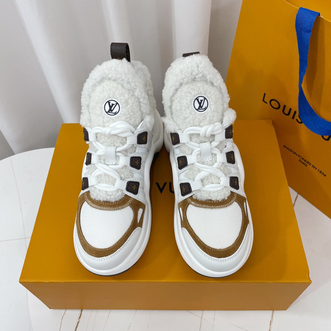 LV Archlight Sneaker White Mix Brown Fabric