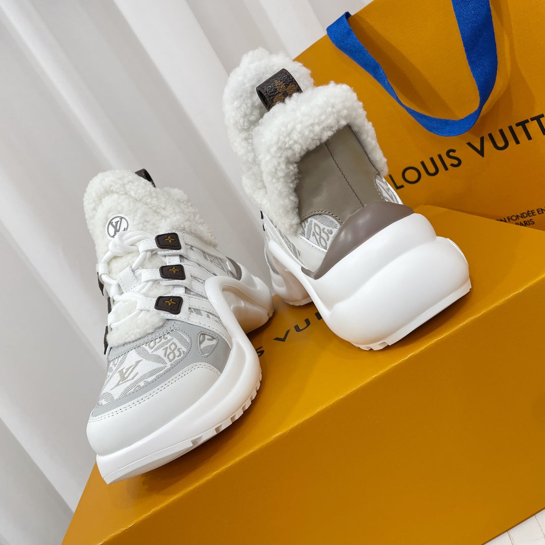 LV Archlight Sneaker White Mix Grey Monogram Lambskin