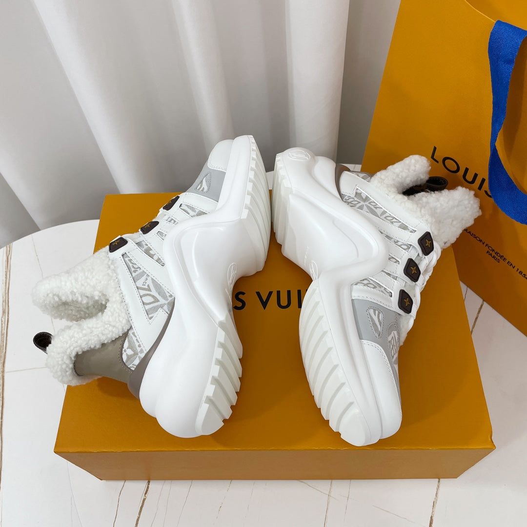 LV Archlight Sneaker White Mix Grey Monogram Lambskin