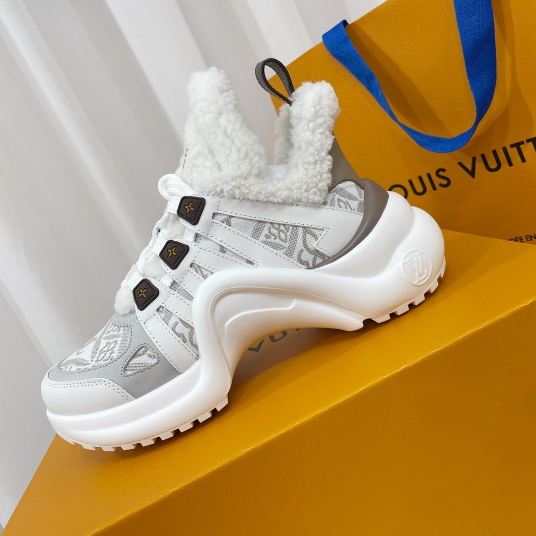 LV Archlight Sneaker White Mix Grey Monogram Lambskin