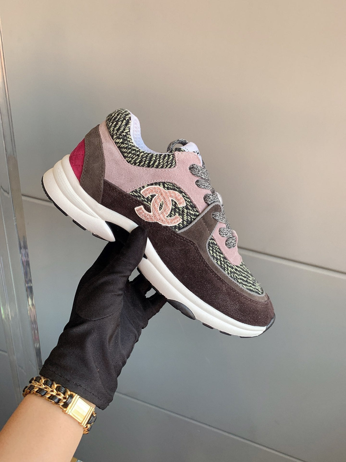 CC Sneaker In Multicolor Suede 145634