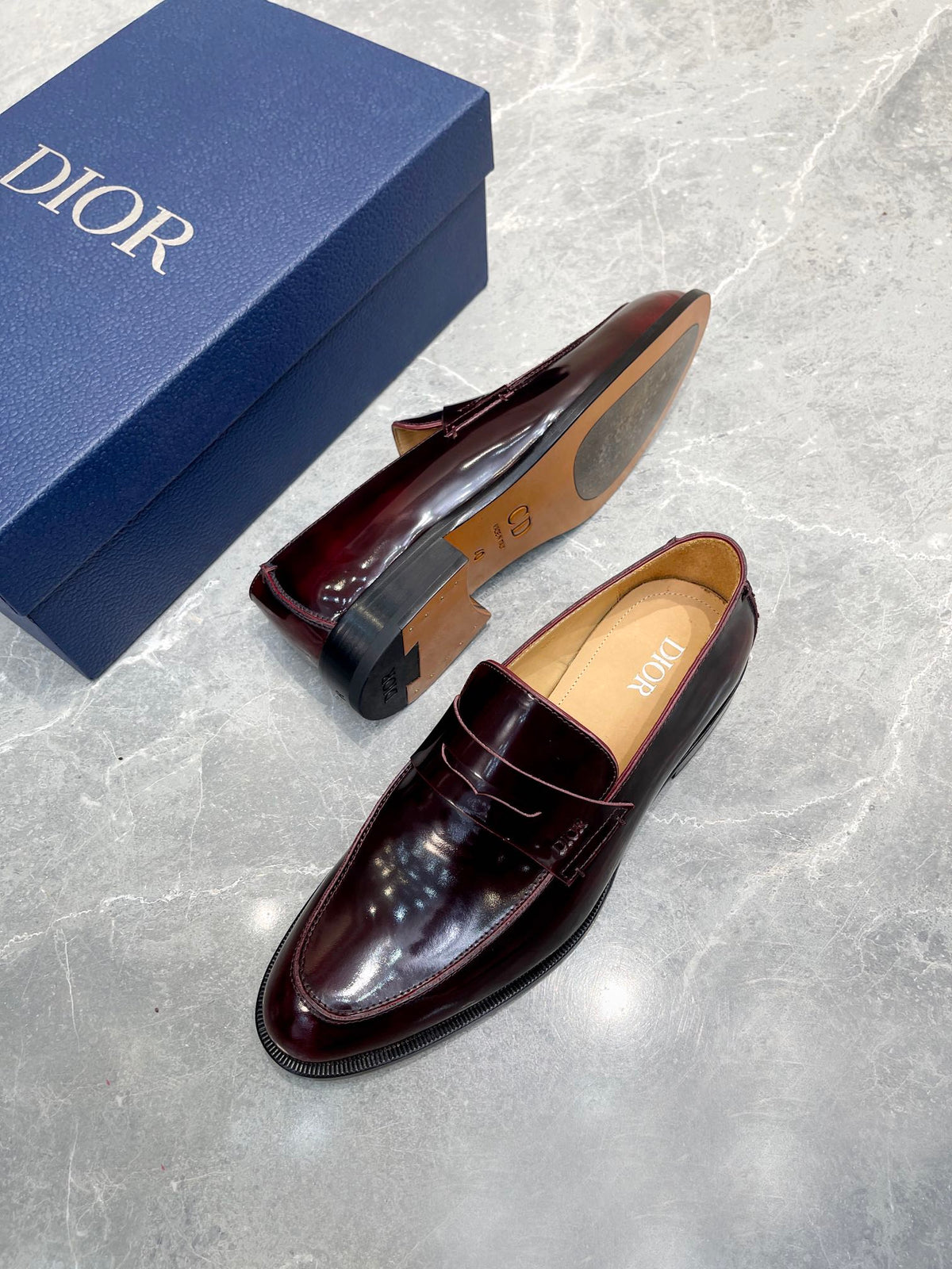 CD GRANVILLE LOAFER WINE CALFSKIN