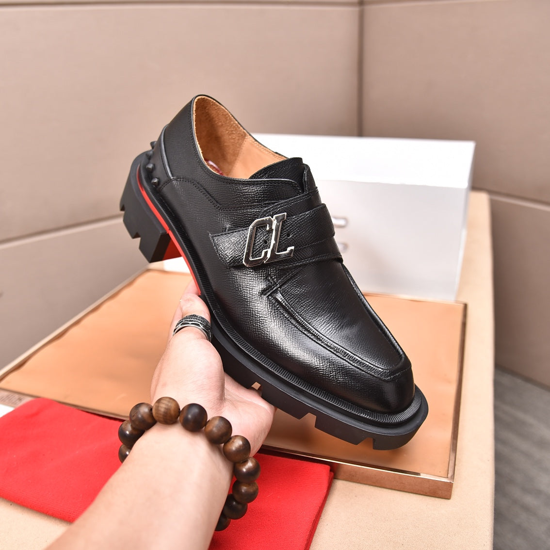 cl our georges loafer black calfskin